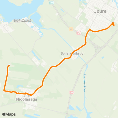 Qbuzz Legemeer - Joure Busstation map