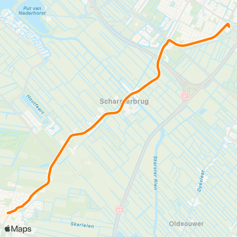 Qbuzz Sint Nicolaasga - Joure Busstation map