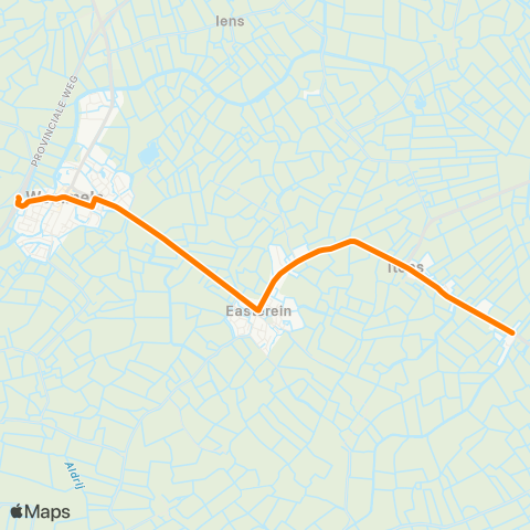 Qbuzz Rien - Wommels Provincialeweg map