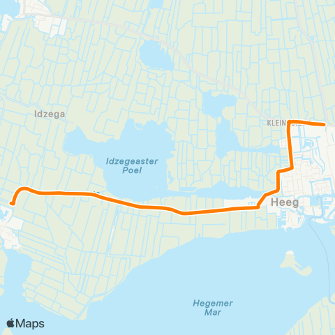 Qbuzz Gaastmeer - Heeg Industrieterrein map