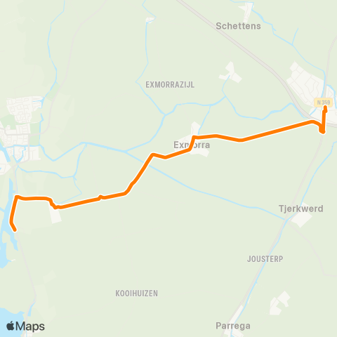 Qbuzz Piaam - Bolsward Busstation map