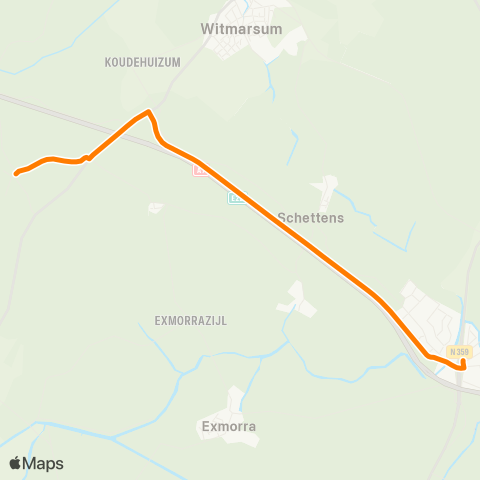 Qbuzz Wons - Bolsward Busstation map