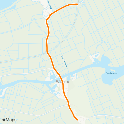 Qbuzz Warns - Koudum-Molkwerum map