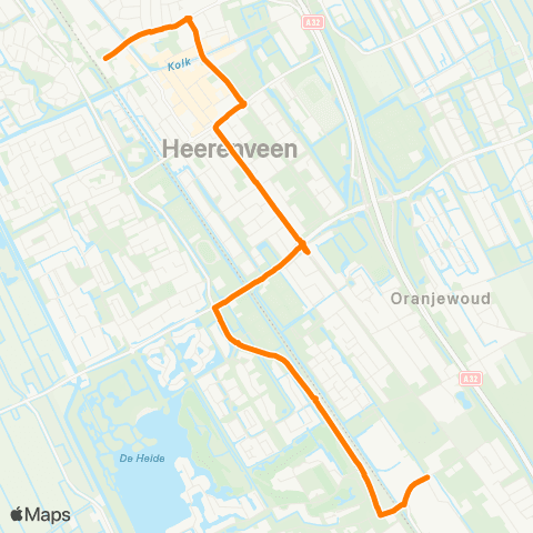 Qbuzz Thialf Express map