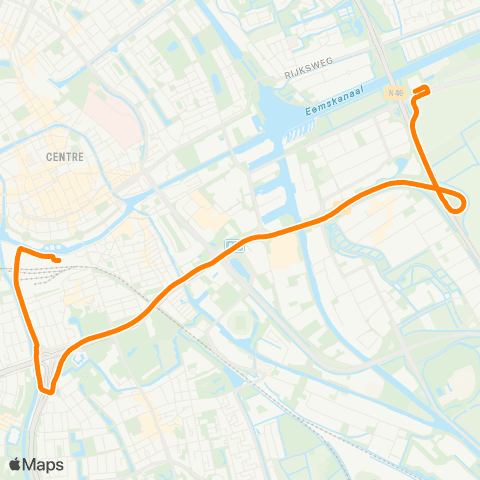 Qbuzz Snelbus P+R Meerstad - Hoofdstation map