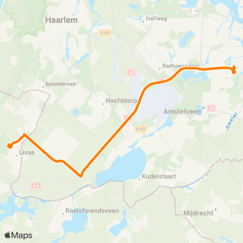 Qbuzz Amsterdam RAI - Keukenhof map