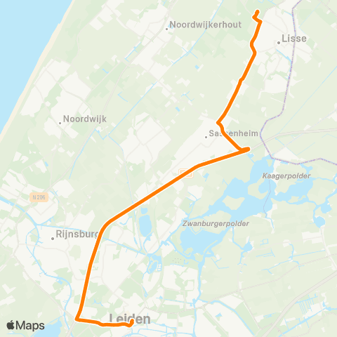 Qbuzz Leiden - Keukenhof map