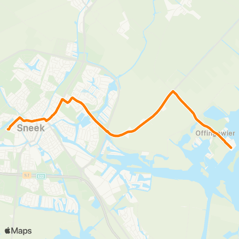 Qbuzz Sneek - Offingawier Pont map