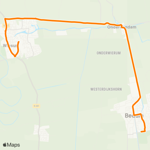Qbuzz Kardinge - Zuidwolde map
