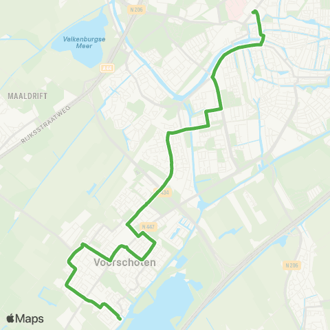 Qbuzz Leiden: Leiden - Voorschoten map