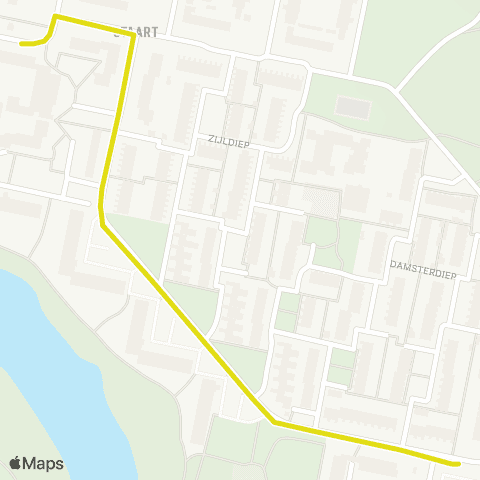 Qbuzz Pendelbusje Rivierenplein - Haringvlietstraat map