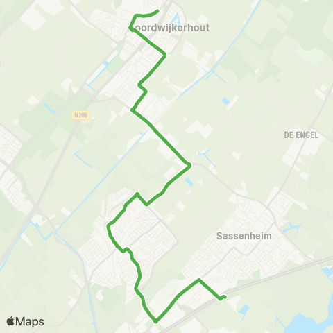 Qbuzz Sassenheim - Noordwijkerhout - Wassenaar map