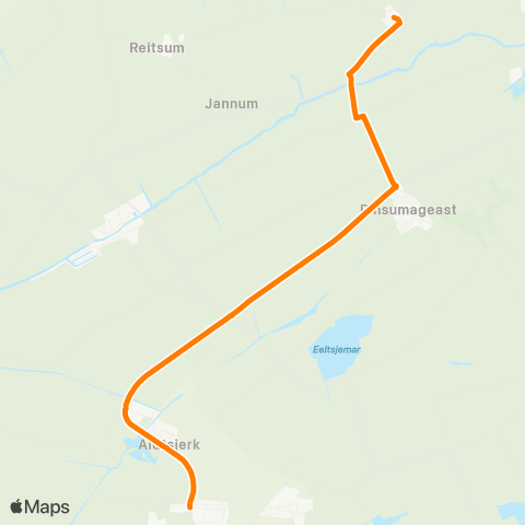 Qbuzz Raard - Oentsjerk Heemstrastate map