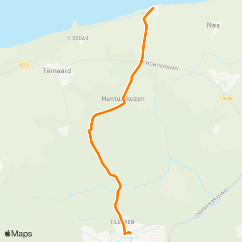 Qbuzz Wierum - Dokkum Busstation map