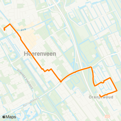 Qbuzz Oranjewoud - Heerenveen Busstation map