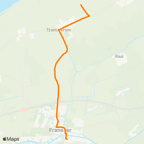 Qbuzz Firdgum - Franeker Station map