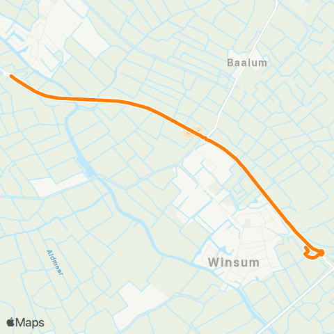Qbuzz Wjelsryp - Winsum Busstation map