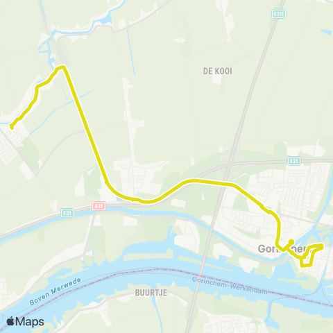Qbuzz Gorinchem - Schelluinen - Giessenburg > 707 map