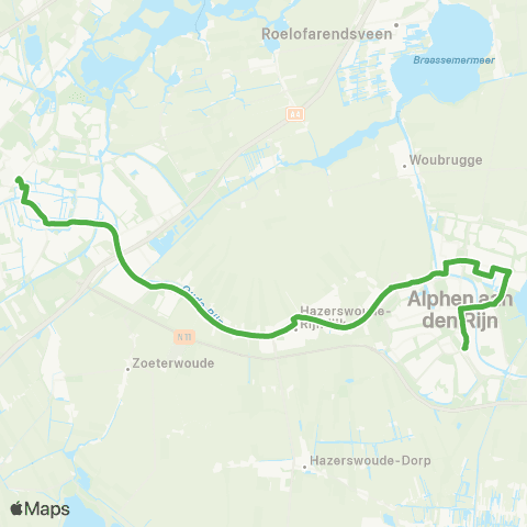 Qbuzz Alphen a / d Rijn - Leiden map