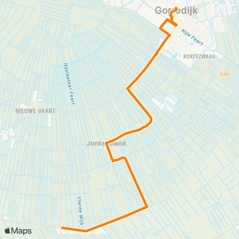 Qbuzz Bontebok - Gorredijk Busstation map
