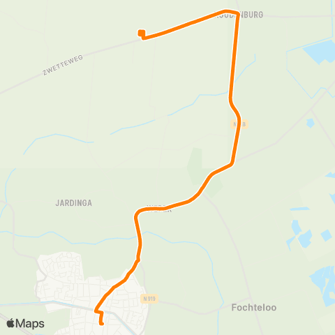 Qbuzz Haule - Oosterwolde Busstation map