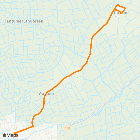 Qbuzz Nijewier - Dokkum Busstation map