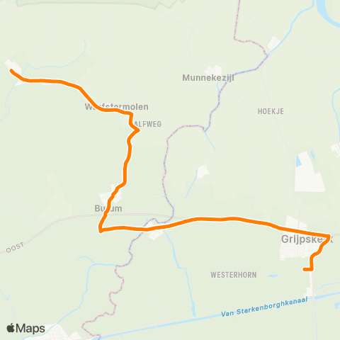 Qbuzz Kollumerpomp - Grijpskerk Station map