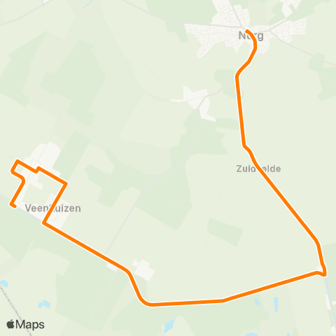 Qbuzz Pendel Veenhuizen - Norg map