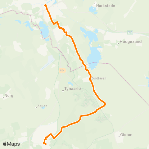 Qbuzz Assen - Groningen map