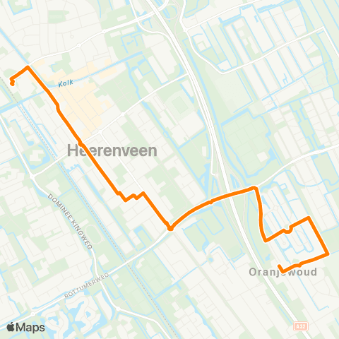 Qbuzz Oranjewoud - Heerenveen Busstation map