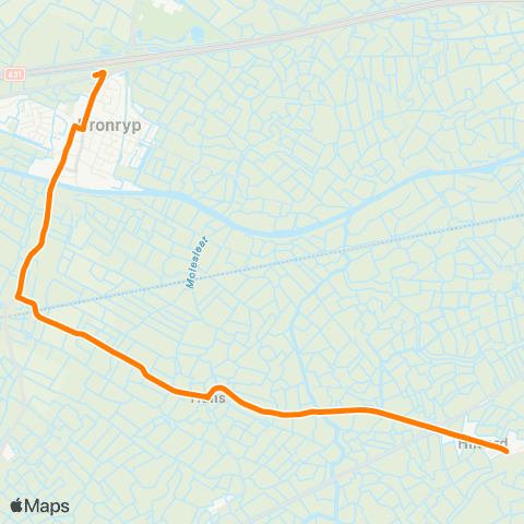 Qbuzz Hilaard - Dronryp Hoek map