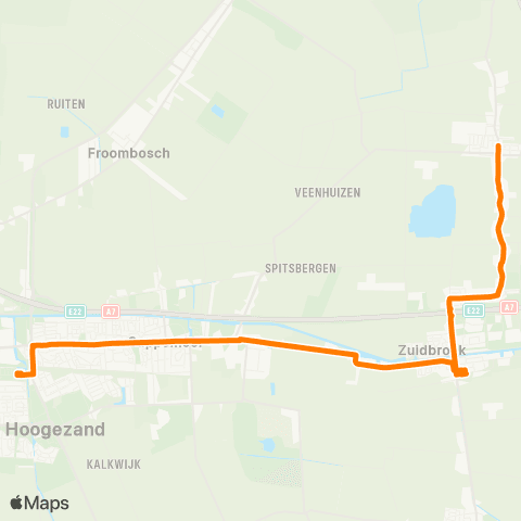 Qbuzz Buurtbus Hoogezand - Noordbroek map