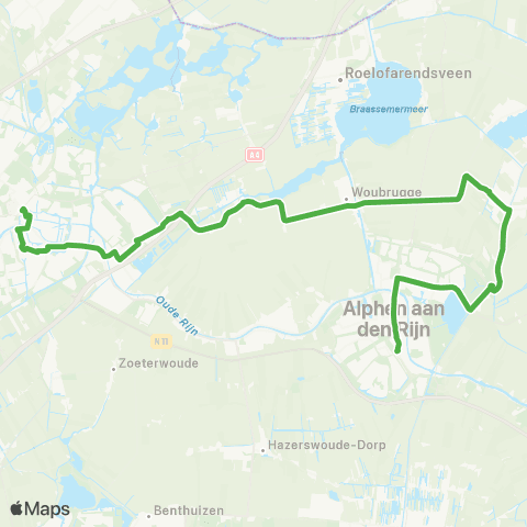 Qbuzz Alphen a / d Rijn - Leiden map