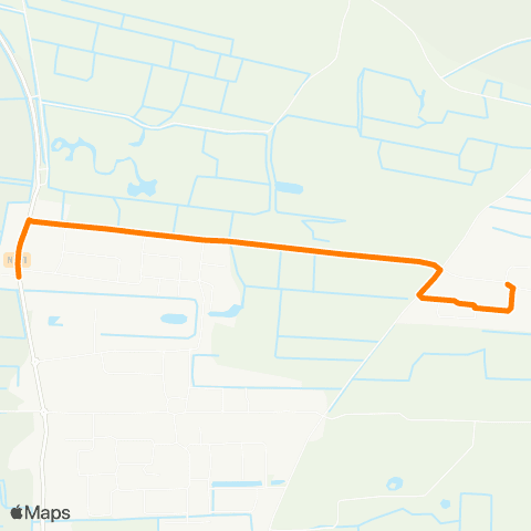 Qbuzz Mûnein - Oentsjerk Heemstrastate map