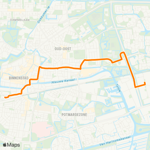 Qbuzz Leeuwarden Busstation - Caparis map