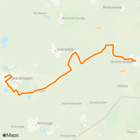 Qbuzz Heerenveen - Oosterwolde map