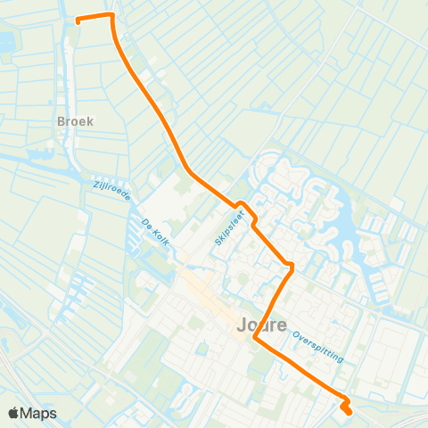 Qbuzz Broek - Joure Busstation map