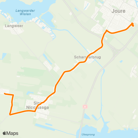 Qbuzz Idskenhuizen - Joure Busstation map