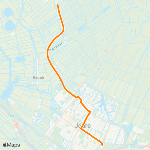Qbuzz Akmarijp - Joure Busstation map