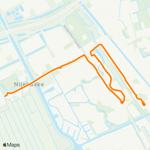 Qbuzz Nijehaske - Heerenveen Busstation map