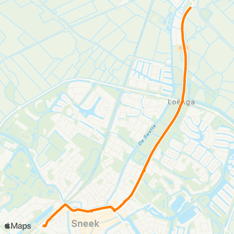 Qbuzz Scharnegoutum - Sneek Busstation map