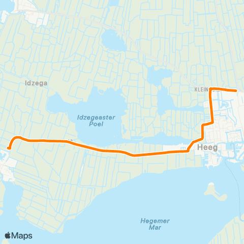 Qbuzz Gaastmeer - Heeg Industrieterrein map