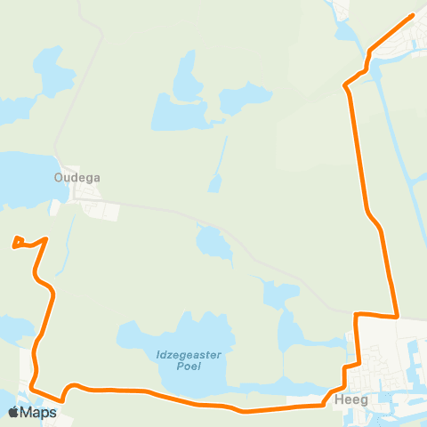 Qbuzz Idzega - IJlst Station map