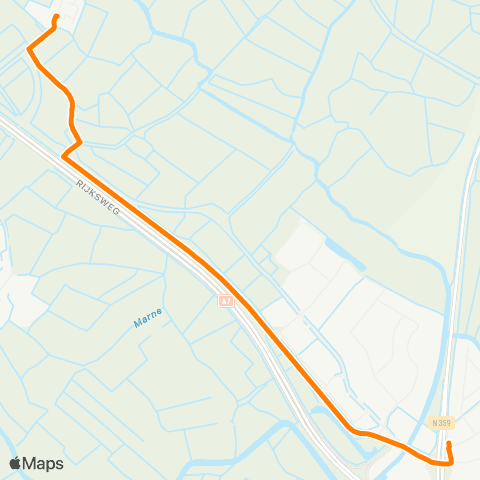 Qbuzz Schettens - Bolsward Busstation map