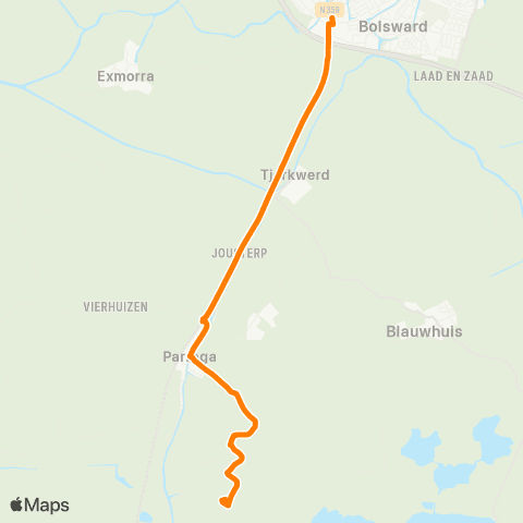 Qbuzz Hieslum - Bolsward Busstation map