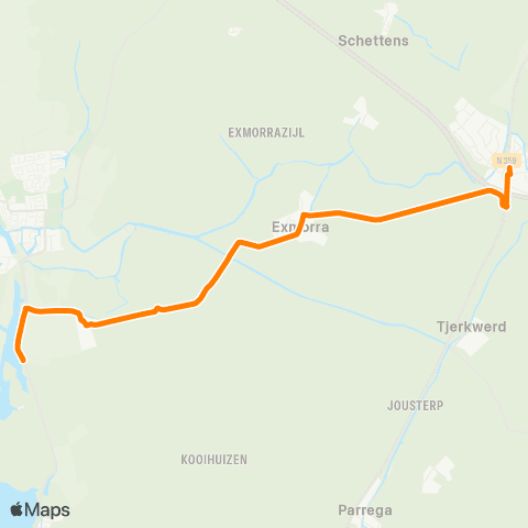 Qbuzz Piaam - Bolsward Busstation map