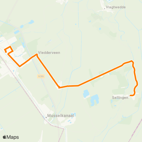 Qbuzz Buurtbus Sellingen - Stadskanaal map