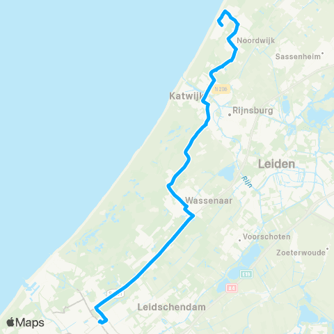 Qbuzz Noordwijk - Katwijk - Den Haag map