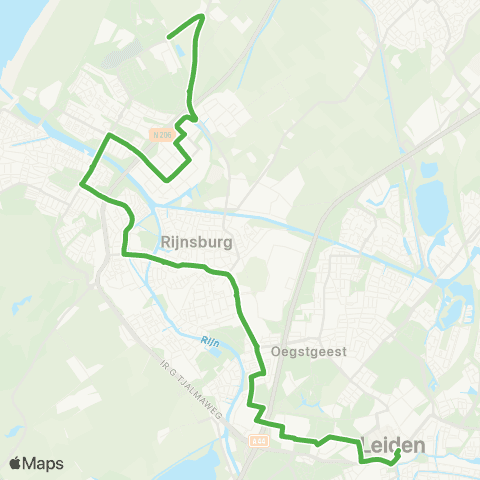 Qbuzz Noordwijk - Katwijk - Leiden map