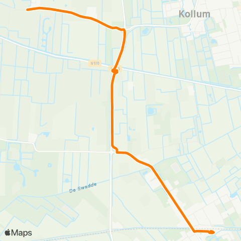 Qbuzz Aldwâld - Buitenpost Station map